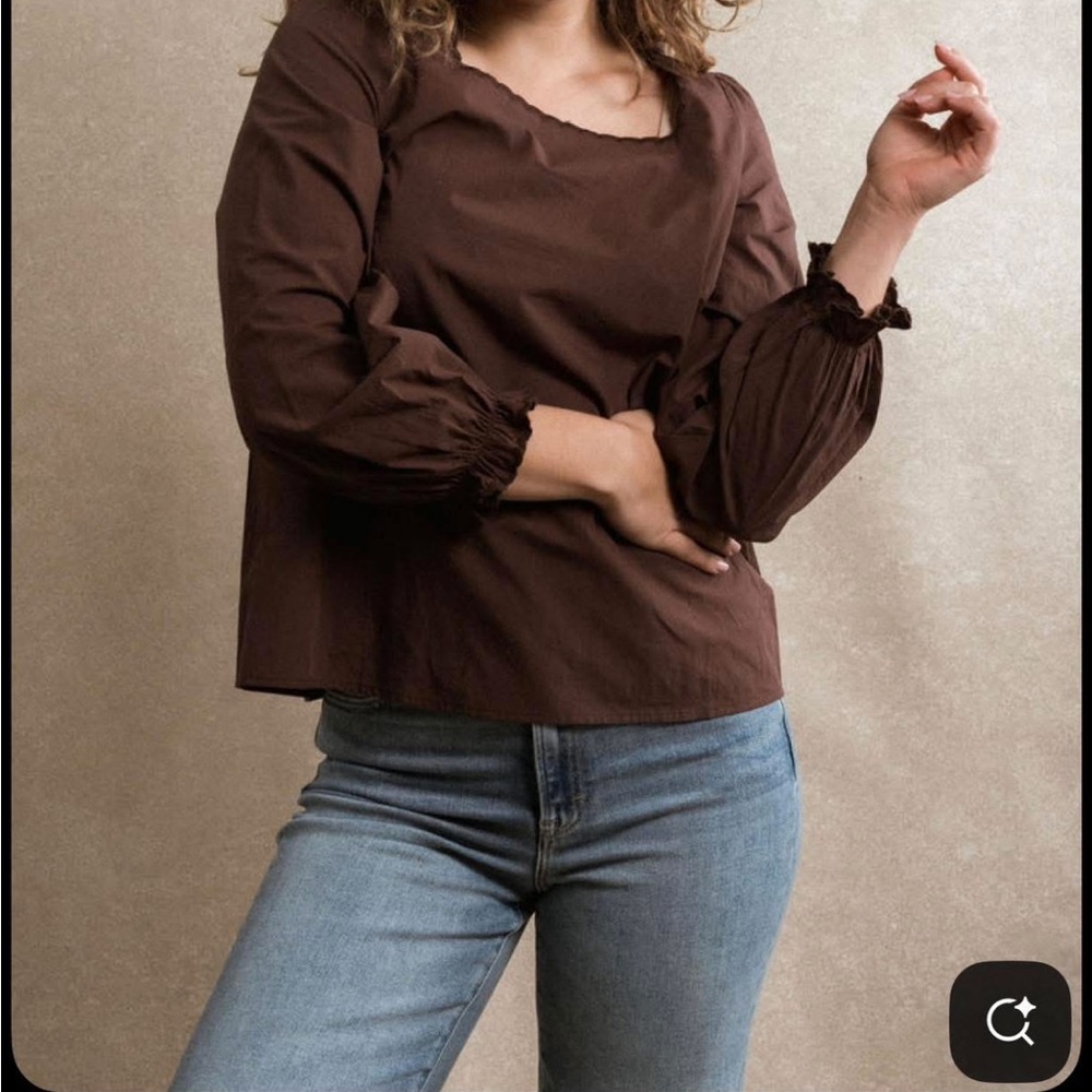 Elegant Brown Neuflora Top